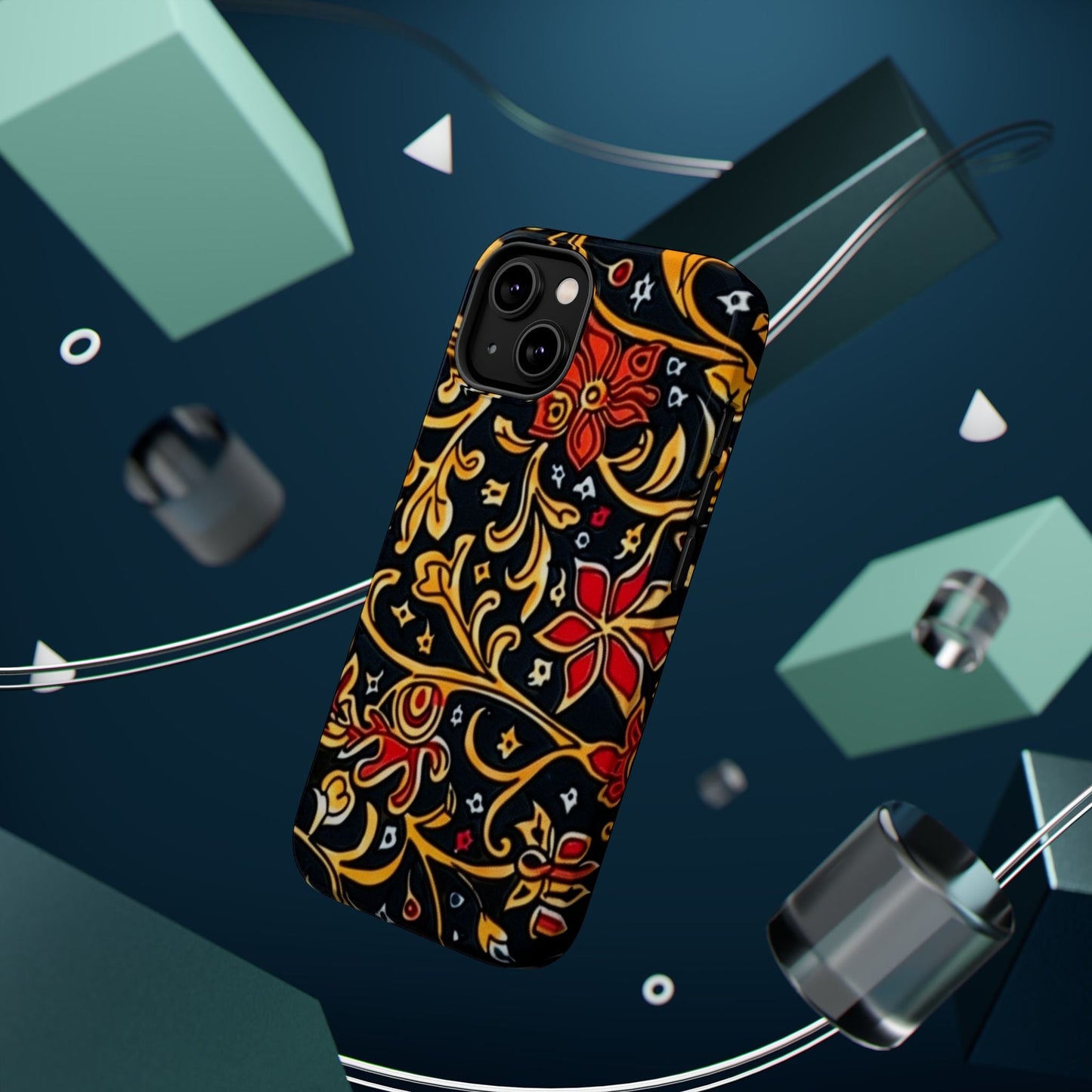 Floral Filigree Magnetic Impact Phone Case - DIGITAL X