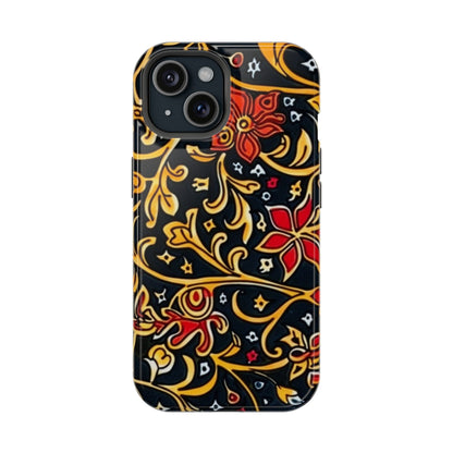Floral Filigree Magnetic Impact Phone Case - DIGITAL X