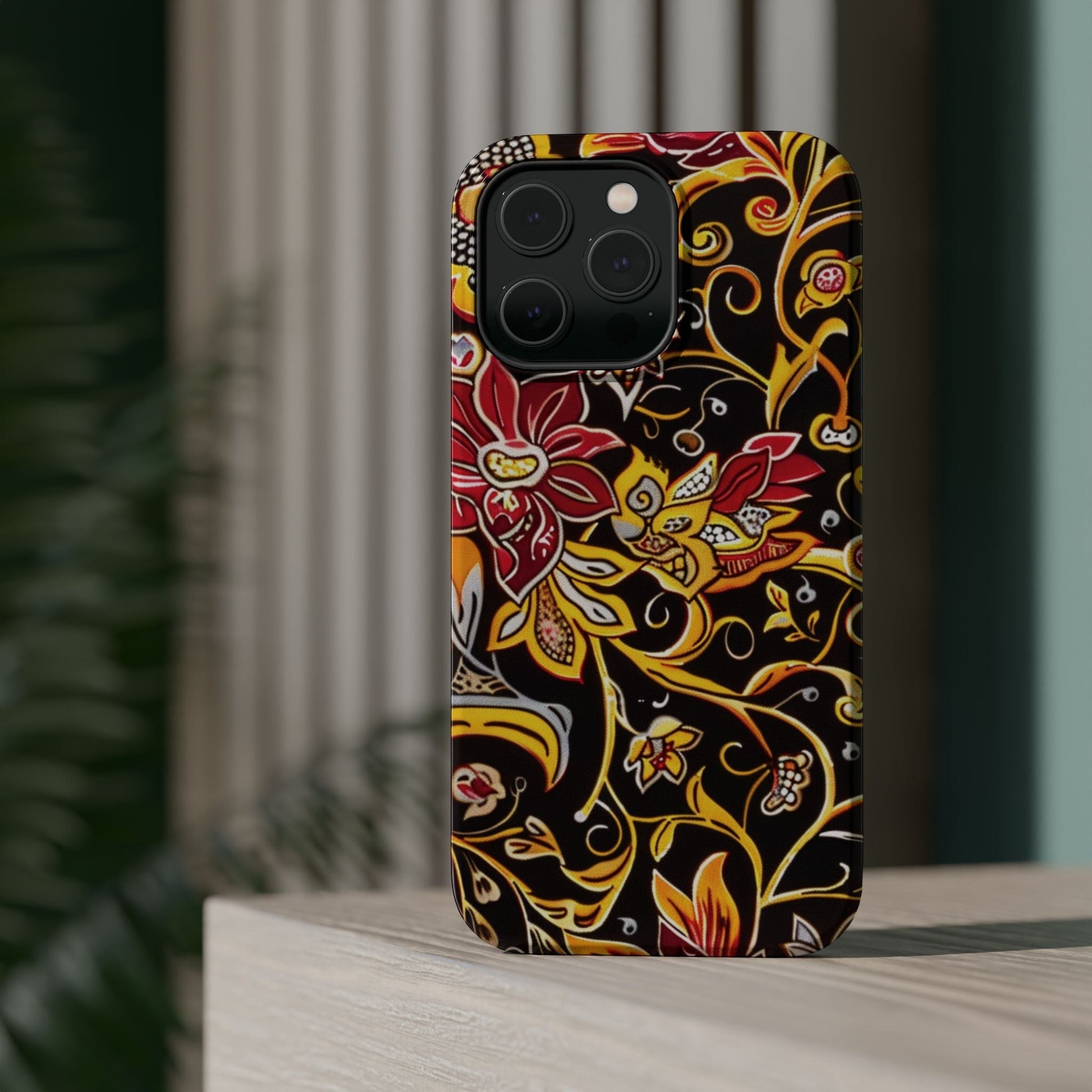 Floral Filigree Magnetic Impact Phone Case - DIGITAL X