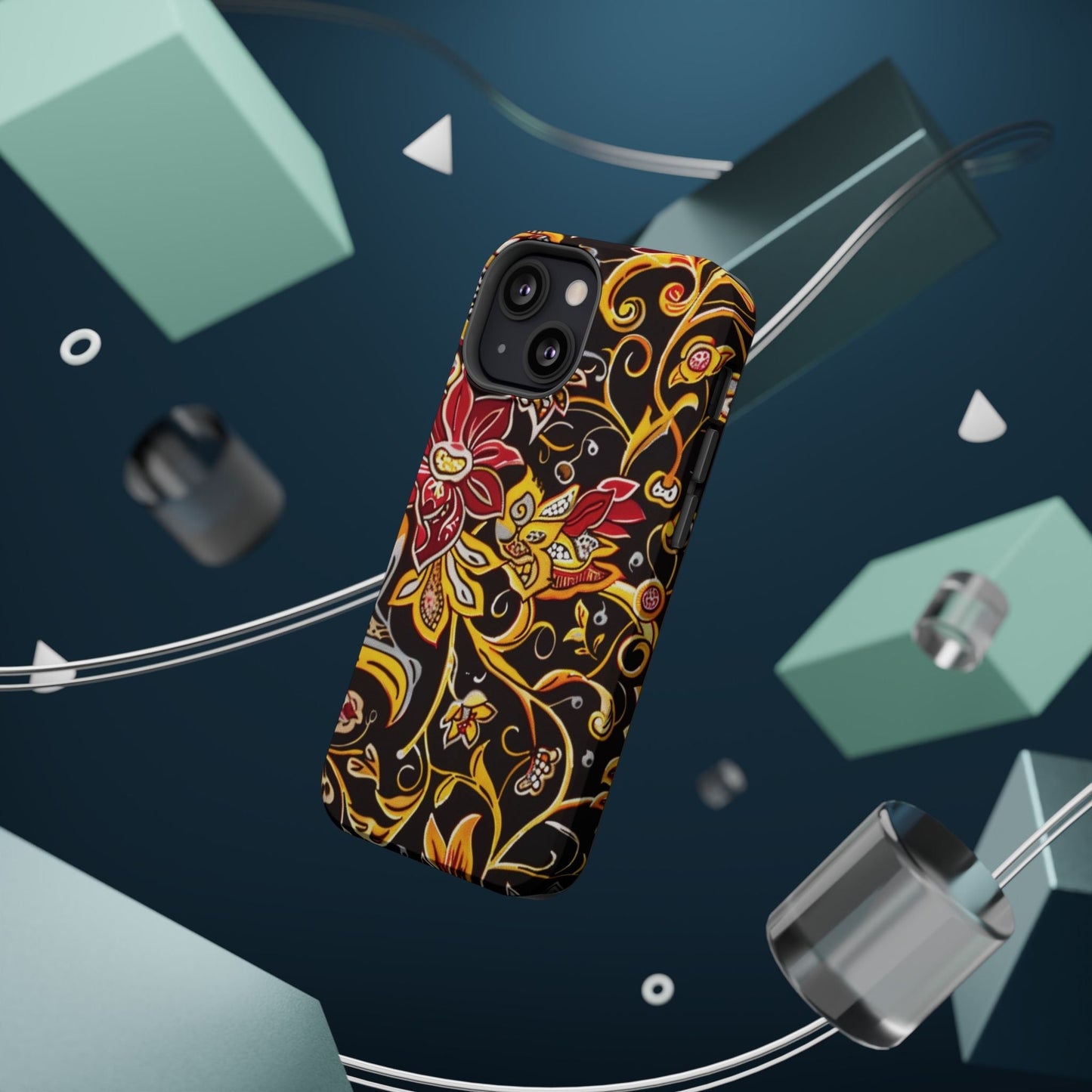 Floral Filigree Magnetic Impact Phone Case - DIGITAL X