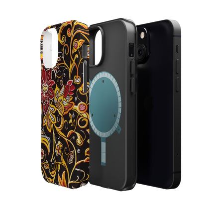 Floral Filigree Magnetic Impact Phone Case - DIGITAL X