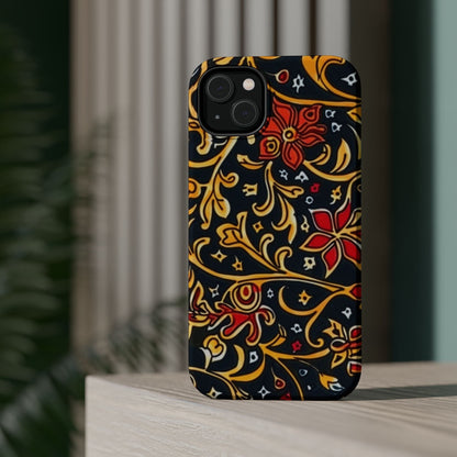 Floral Filigree Magnetic Impact Phone Case - DIGITAL X