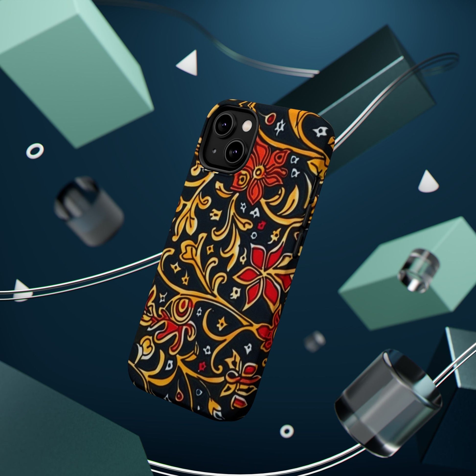 Floral Filigree Magnetic Impact Phone Case - DIGITAL X