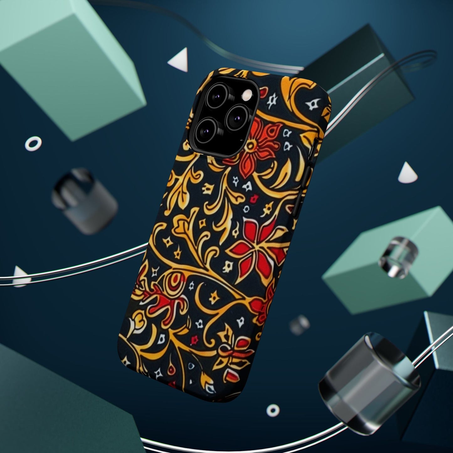 Floral Filigree Magnetic Impact Phone Case - DIGITAL X