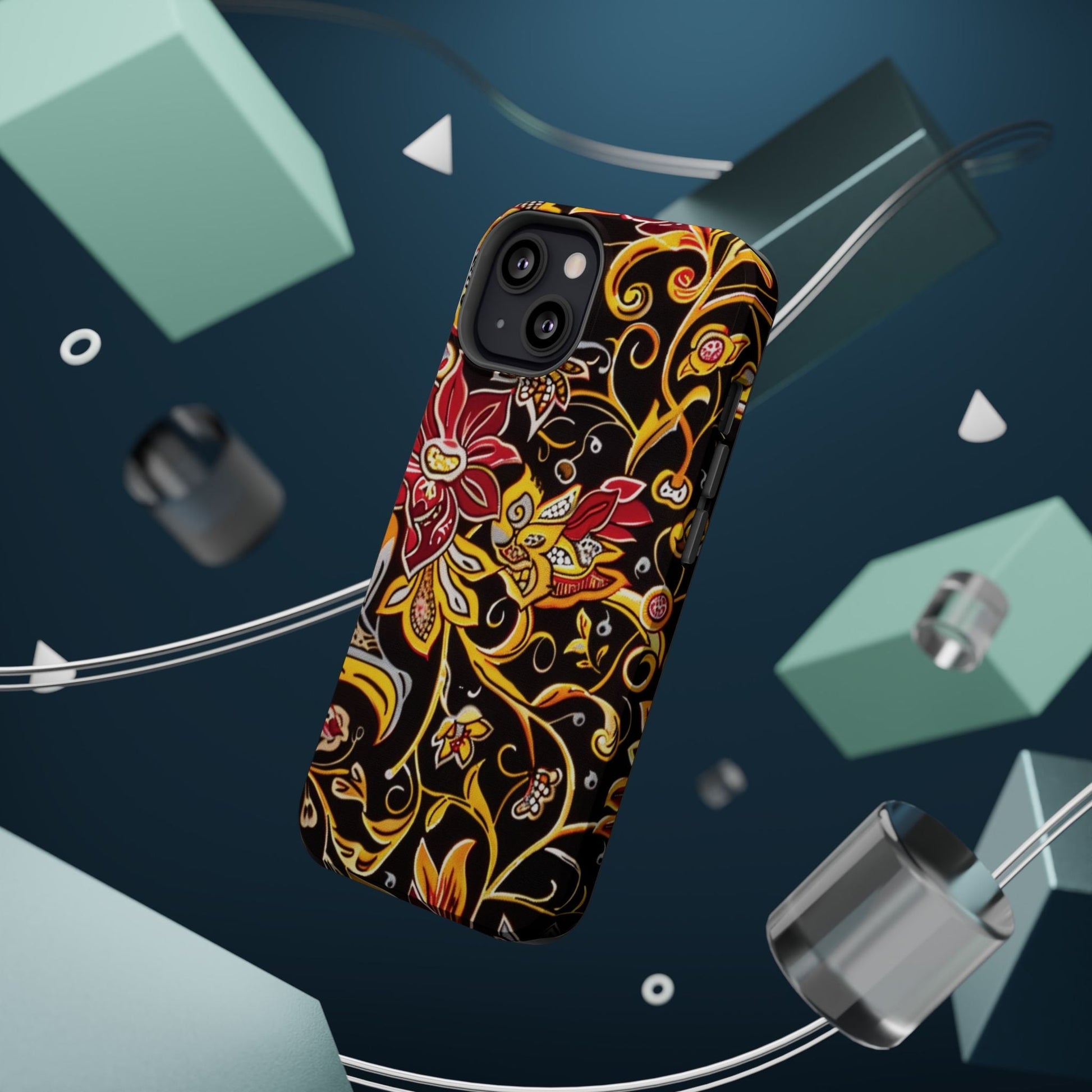 Floral Filigree Magnetic Impact Phone Case - DIGITAL X