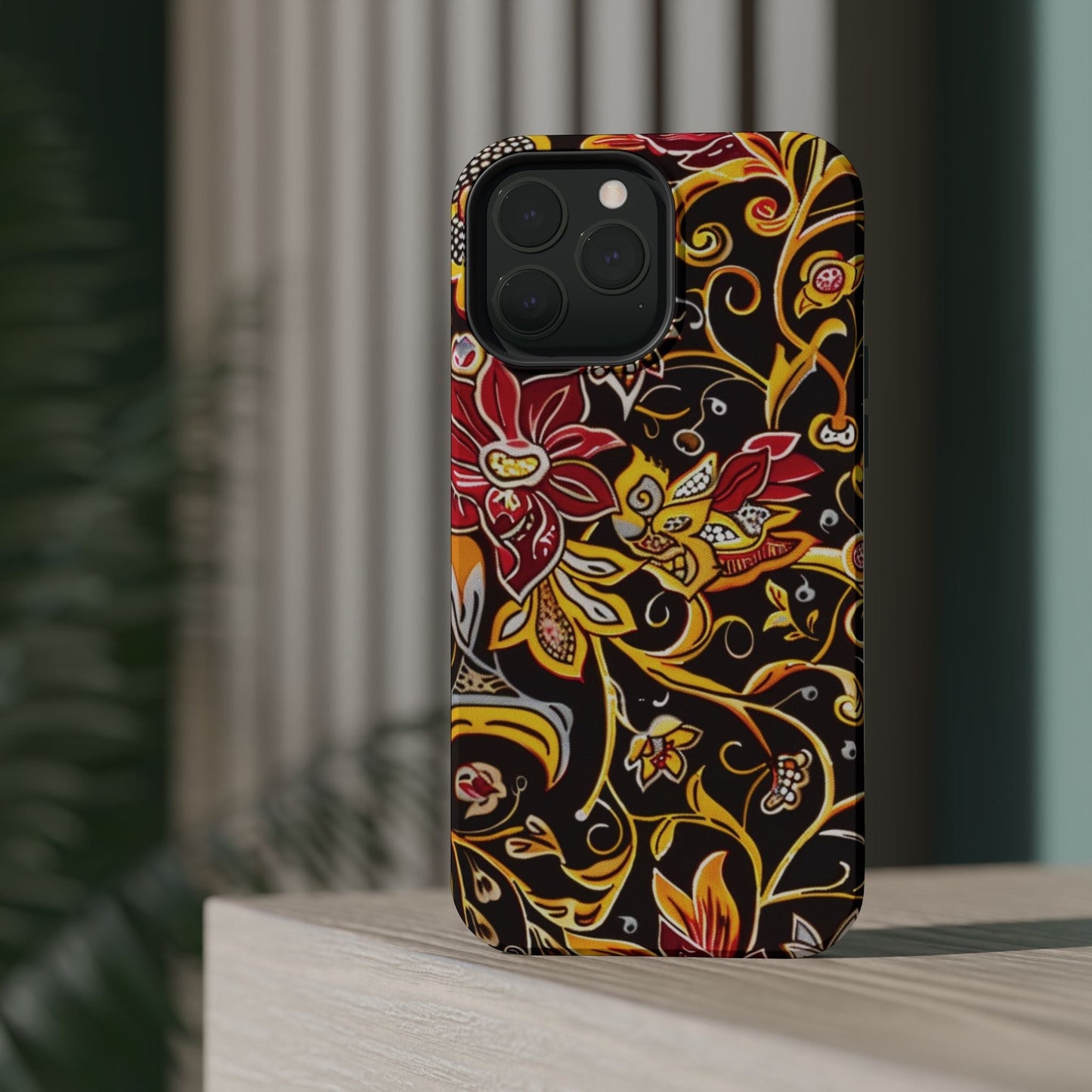 Floral Filigree Magnetic Impact Phone Case - DIGITAL X