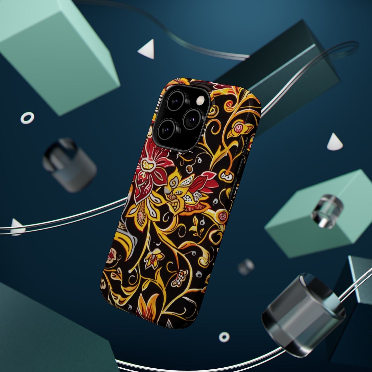 Floral Filigree Magnetic Impact Phone Case - DIGITAL X