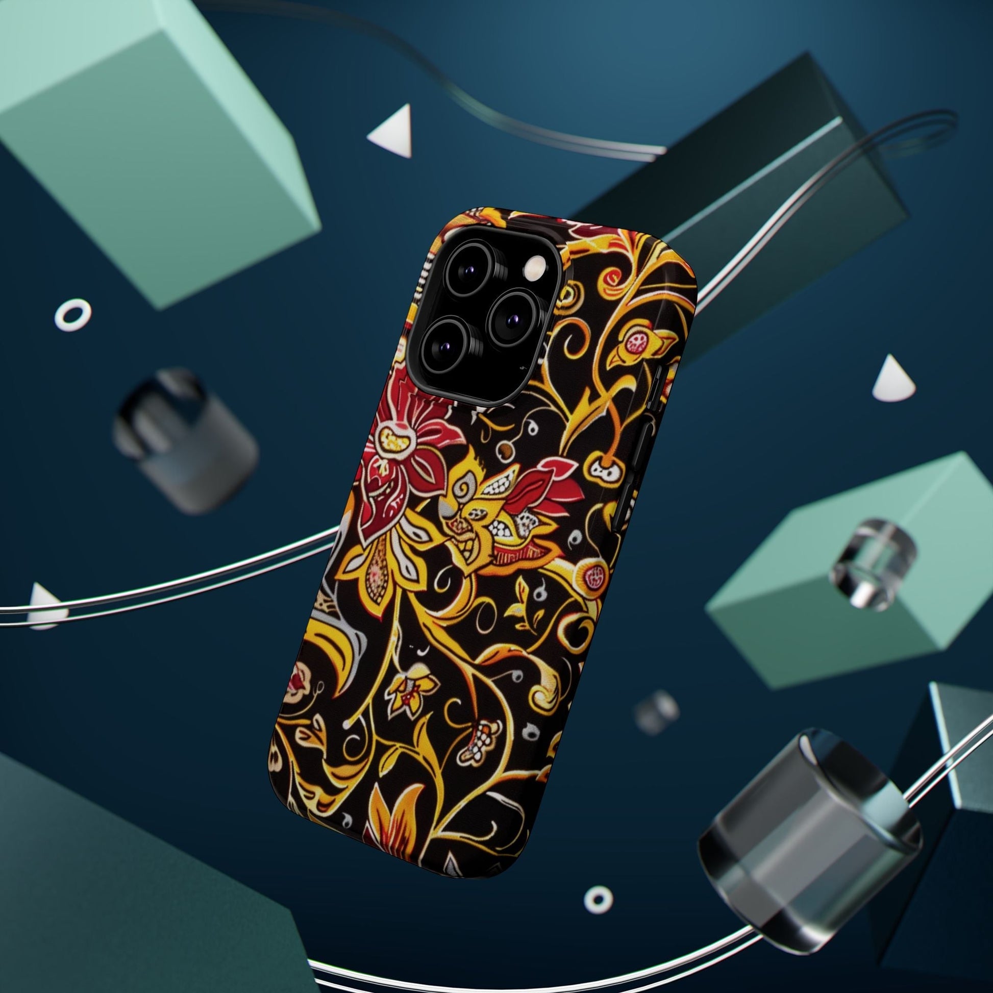 Floral Filigree Magnetic Impact Phone Case - DIGITAL X