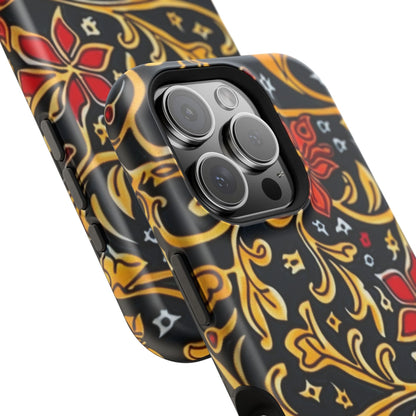 Floral Filigree Magnetic Impact Phone Case - DIGITAL X