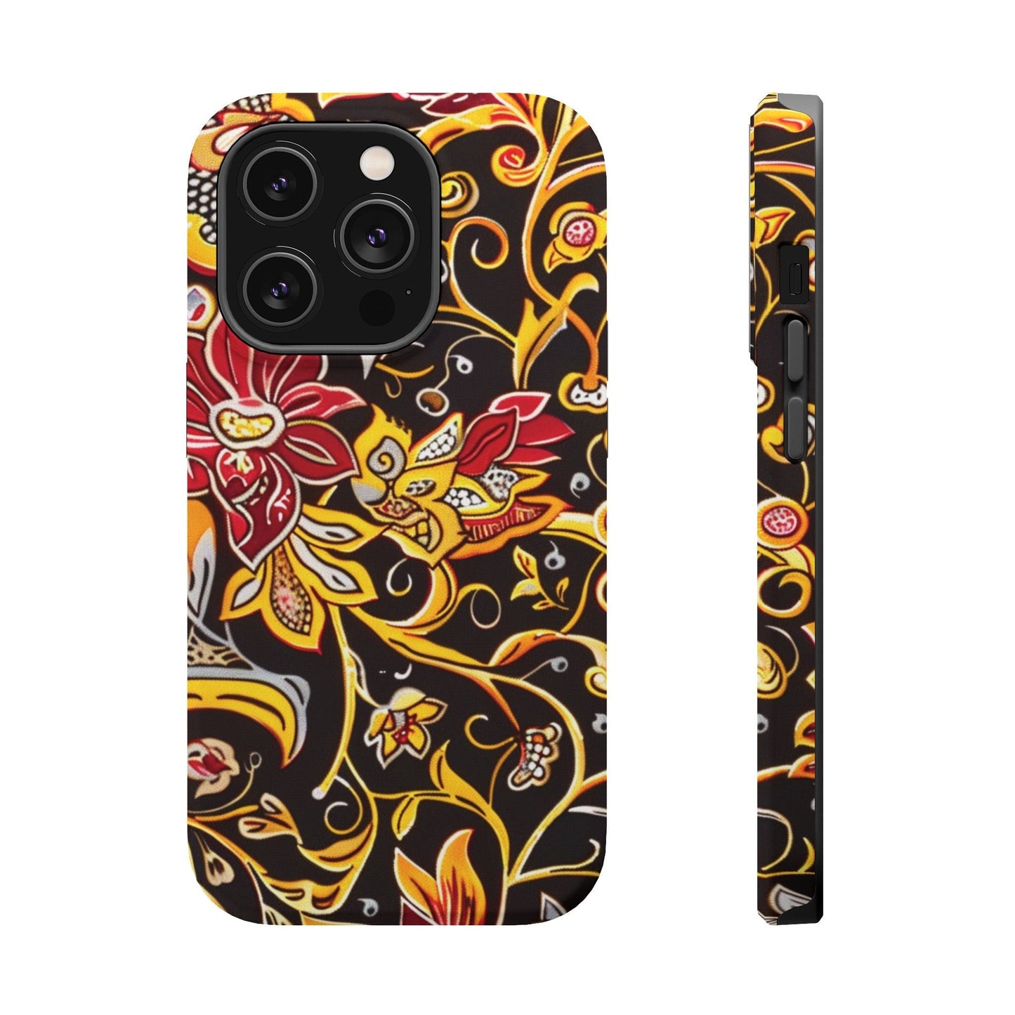 Floral Filigree Magnetic Impact Phone Case - DIGITAL X
