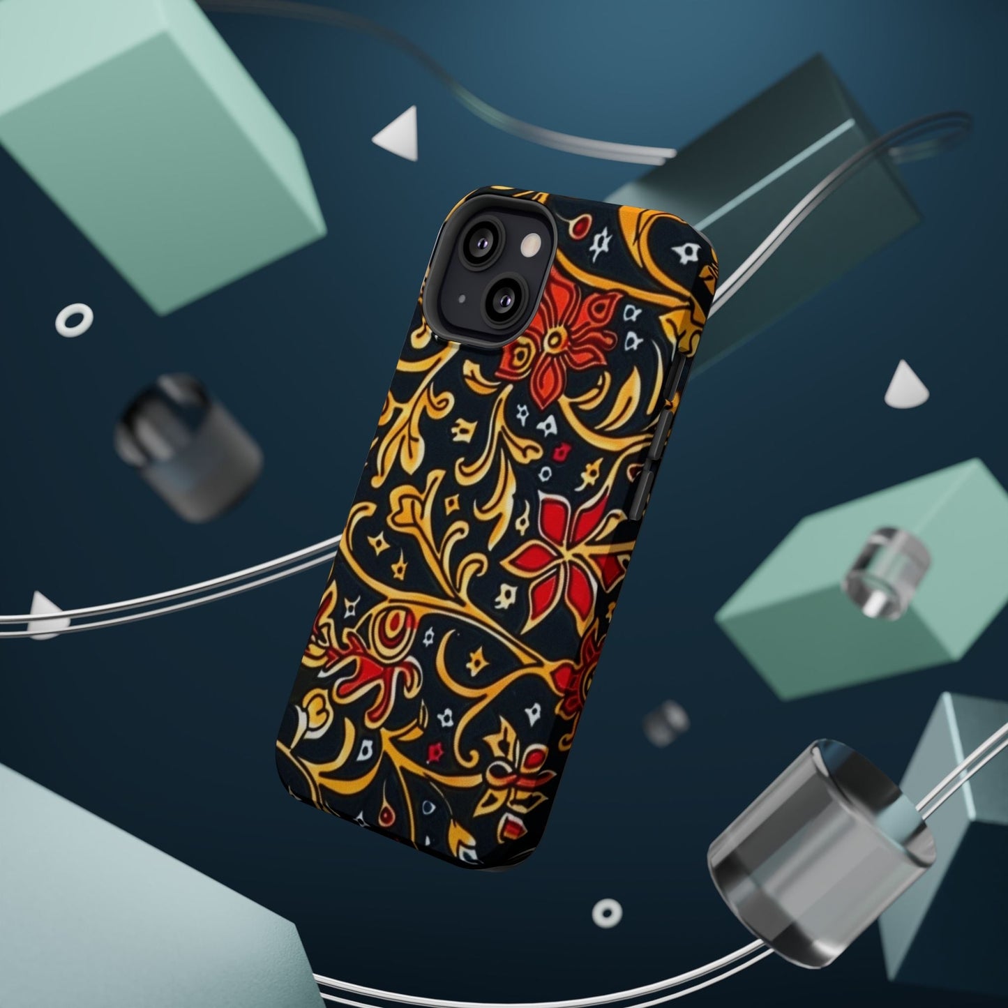 Floral Filigree Magnetic Impact Phone Case - DIGITAL X