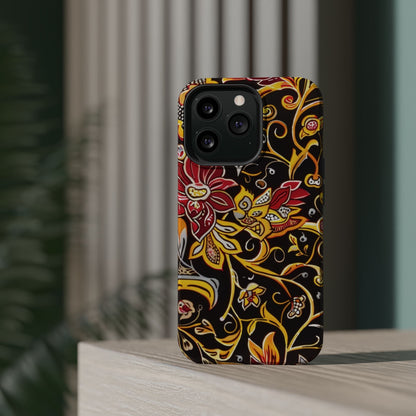 Floral Filigree Magnetic Impact Phone Case - DIGITAL X