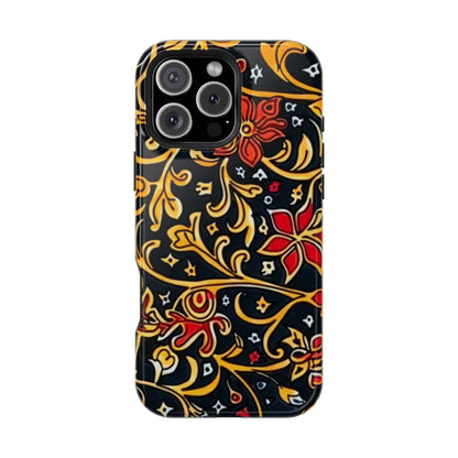 Floral Filigree Magnetic Impact Phone Case - DIGITAL X