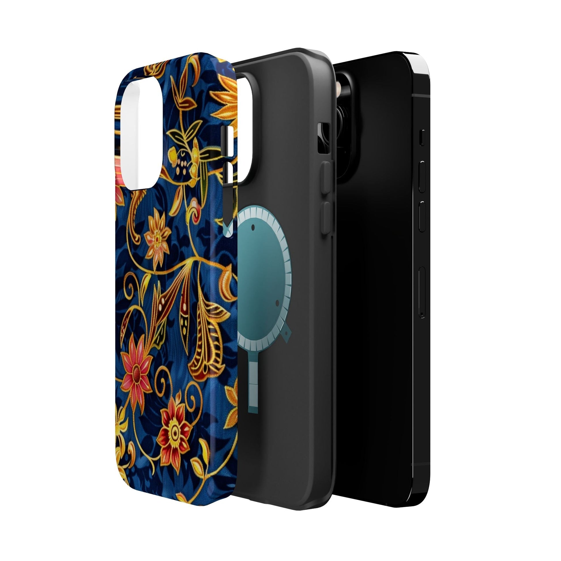Floral Filigree Magnetic Phone Case — Impact - Resistant Decorative Cover - DIGITAL X
