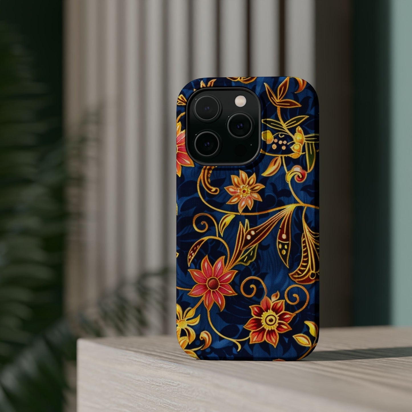 Floral Filigree Magnetic Phone Case — Impact - Resistant Decorative Cover - DIGITAL X