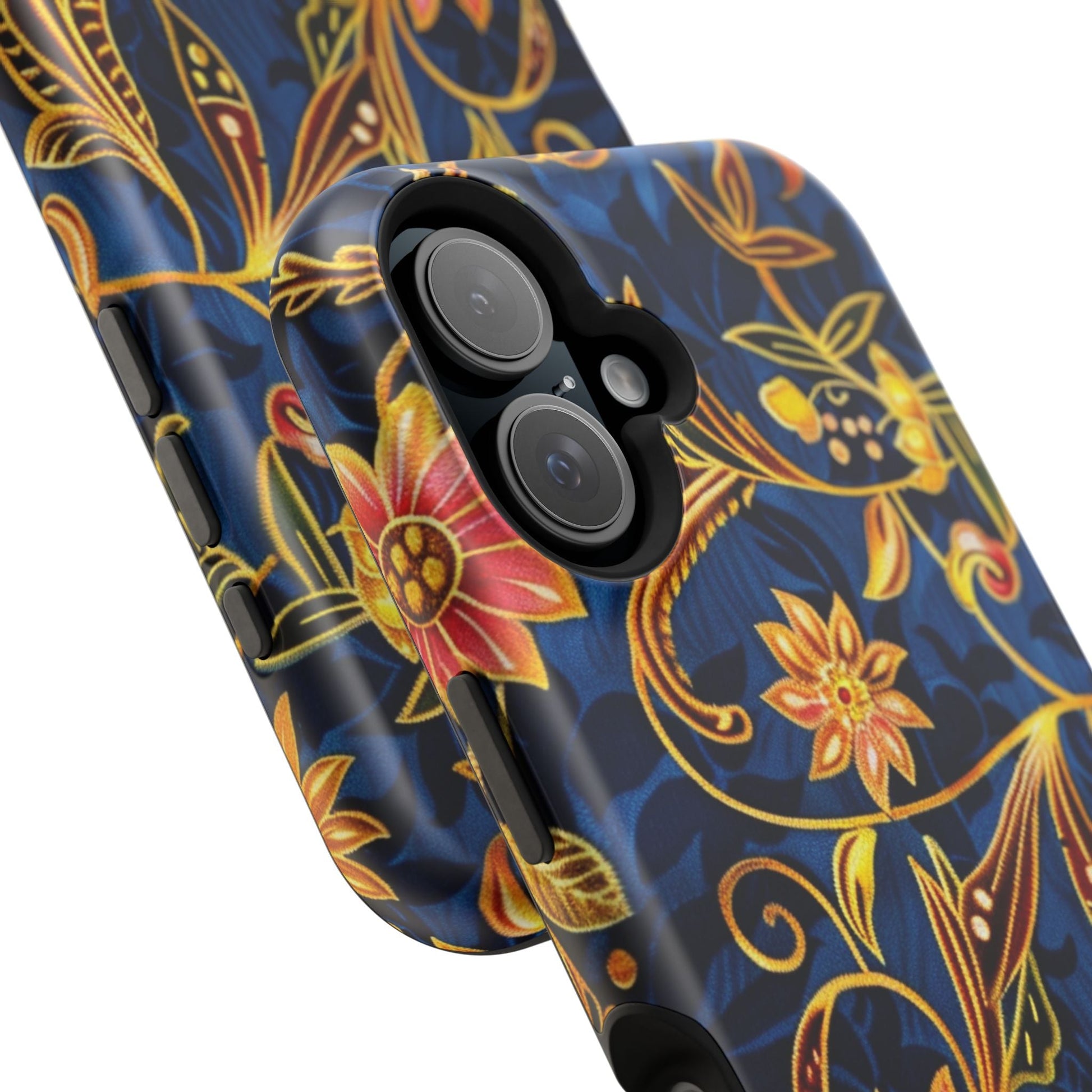 Floral Filigree Magnetic Phone Case — Impact - Resistant Decorative Cover - DIGITAL X