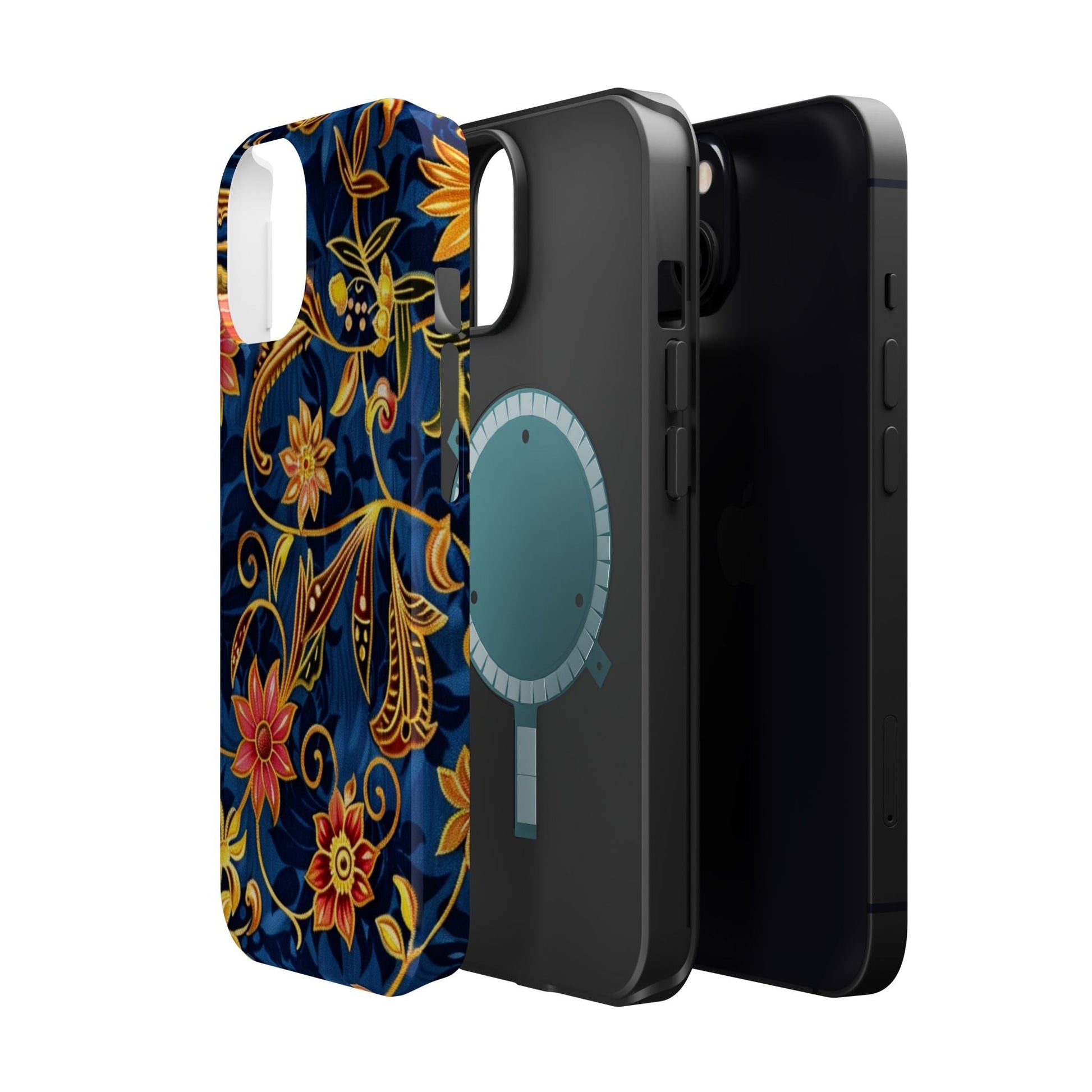 Floral Filigree Magnetic Phone Case — Impact - Resistant Decorative Cover - DIGITAL X