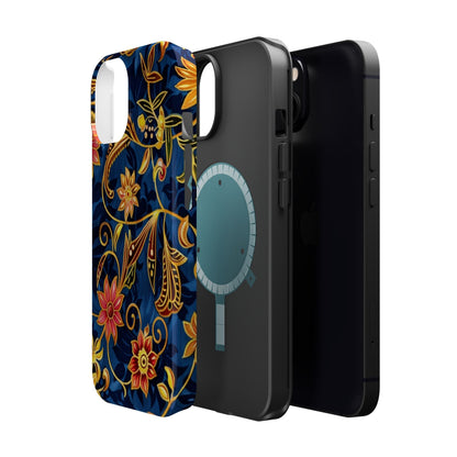 Floral Filigree Magnetic Phone Case — Impact - Resistant Decorative Cover - DIGITAL X