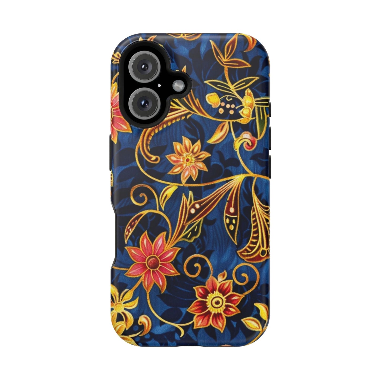 Floral Filigree Magnetic Phone Case — Impact - Resistant Decorative Cover - DIGITAL X