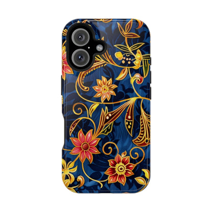 Floral Filigree Magnetic Phone Case — Impact - Resistant Decorative Cover - DIGITAL X