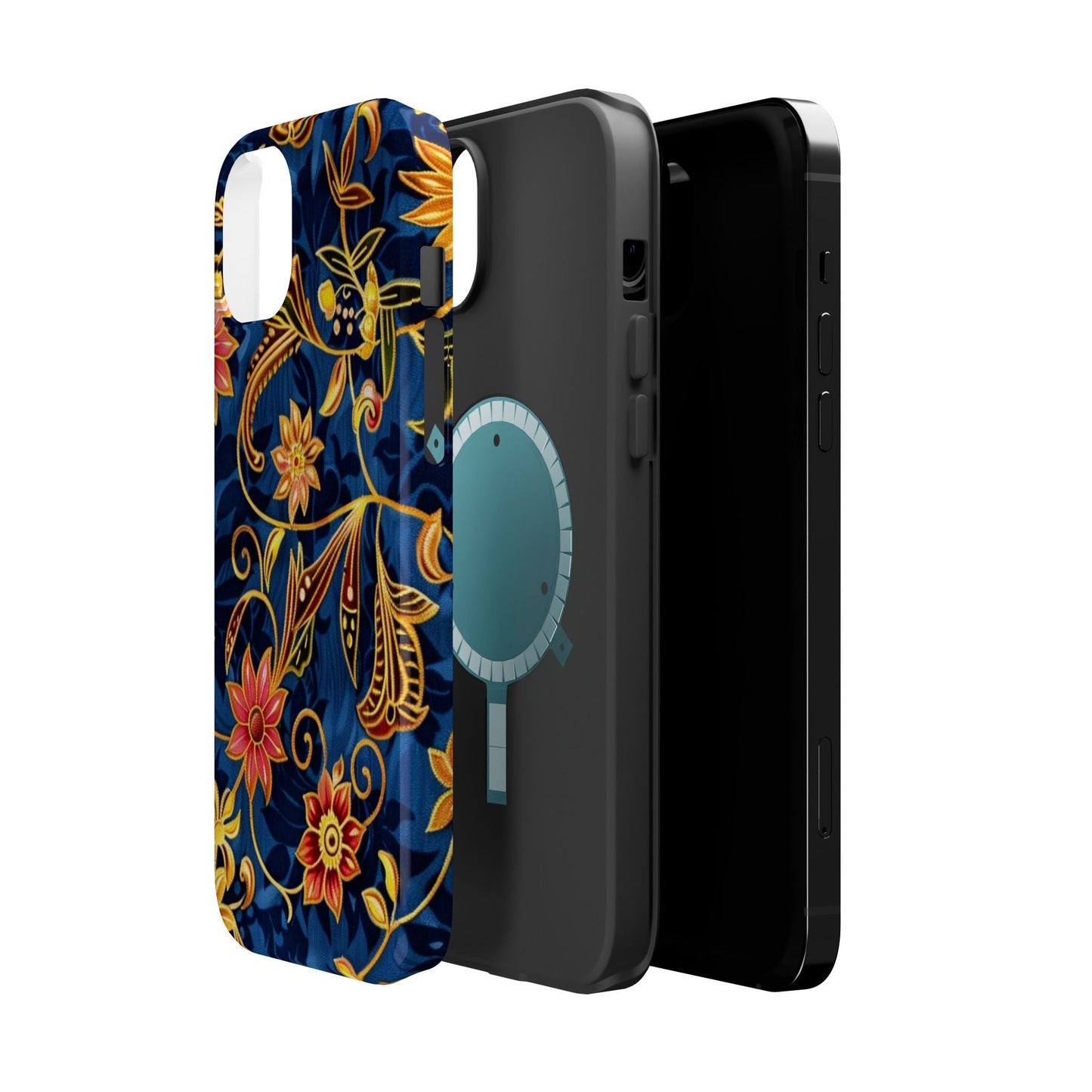 Floral Filigree Magnetic Phone Case — Impact - Resistant Decorative Cover - DIGITAL X