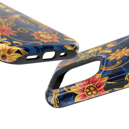 Floral Filigree Magnetic Phone Case — Impact - Resistant Decorative Cover - DIGITAL X