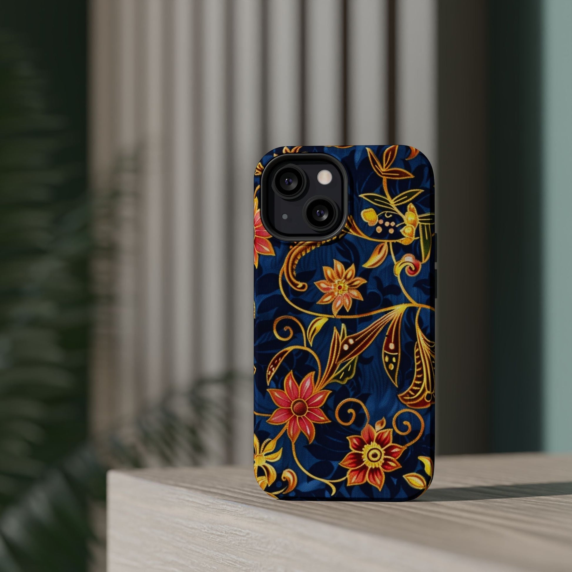Floral Filigree Magnetic Phone Case — Impact - Resistant Decorative Cover - DIGITAL X