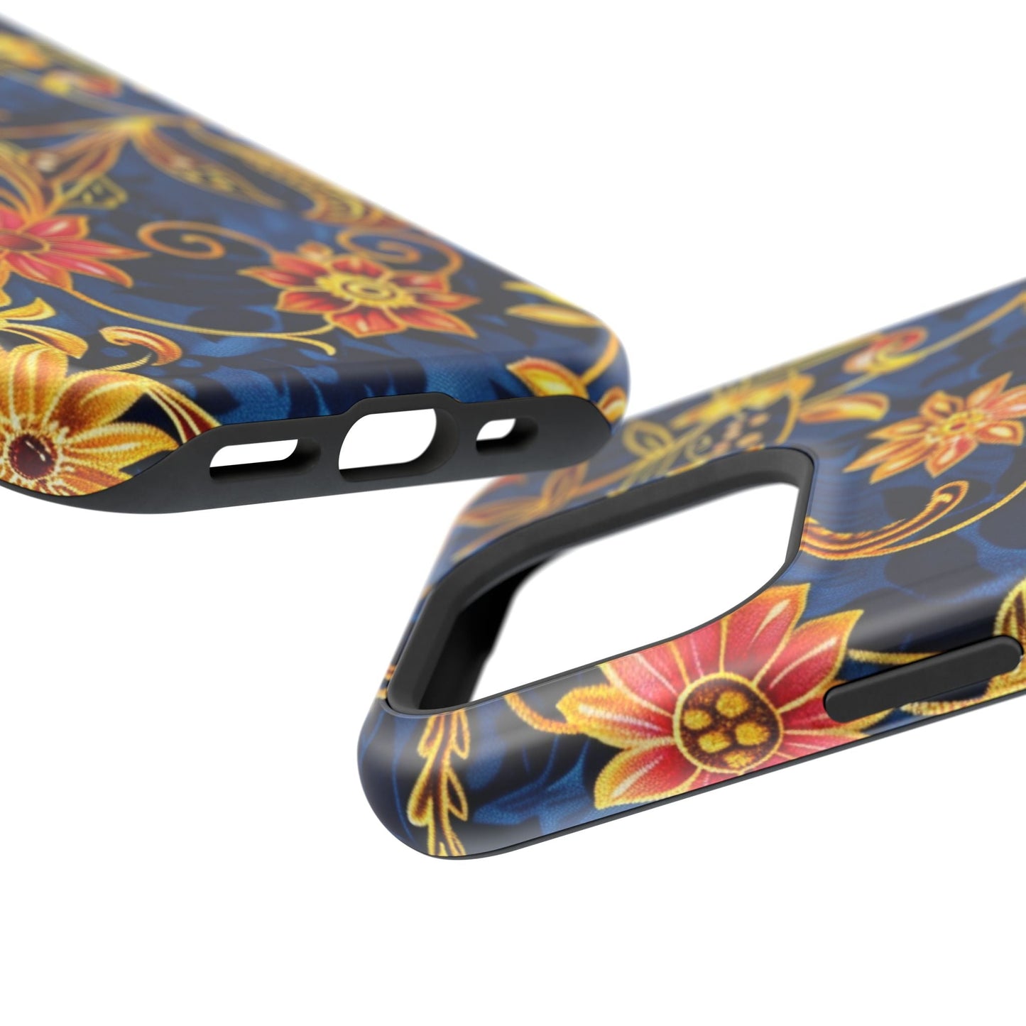 Floral Filigree Magnetic Phone Case — Impact - Resistant Decorative Cover - DIGITAL X