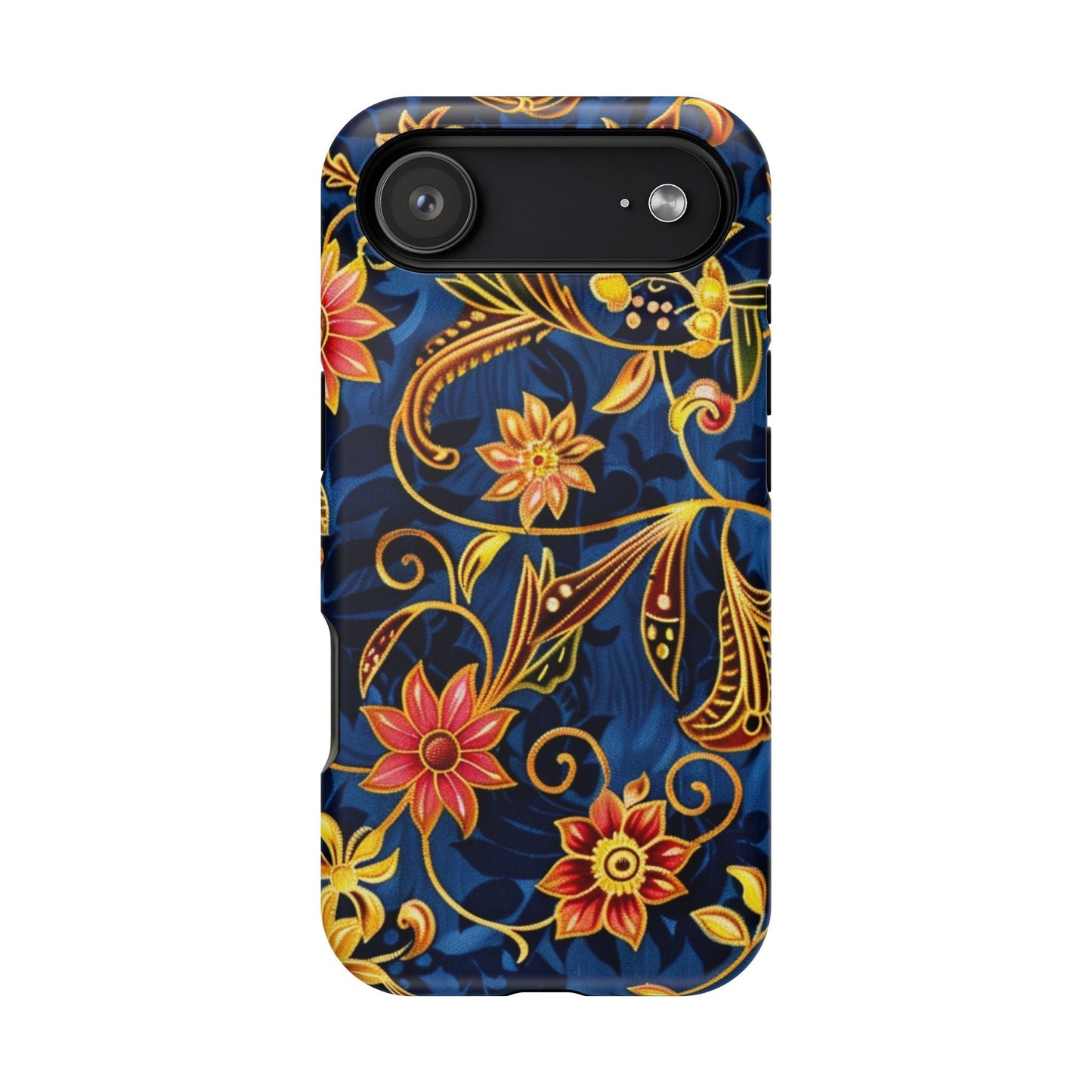 Floral Filigree Magnetic Phone Case — Impact - Resistant Decorative Cover - DIGITAL X