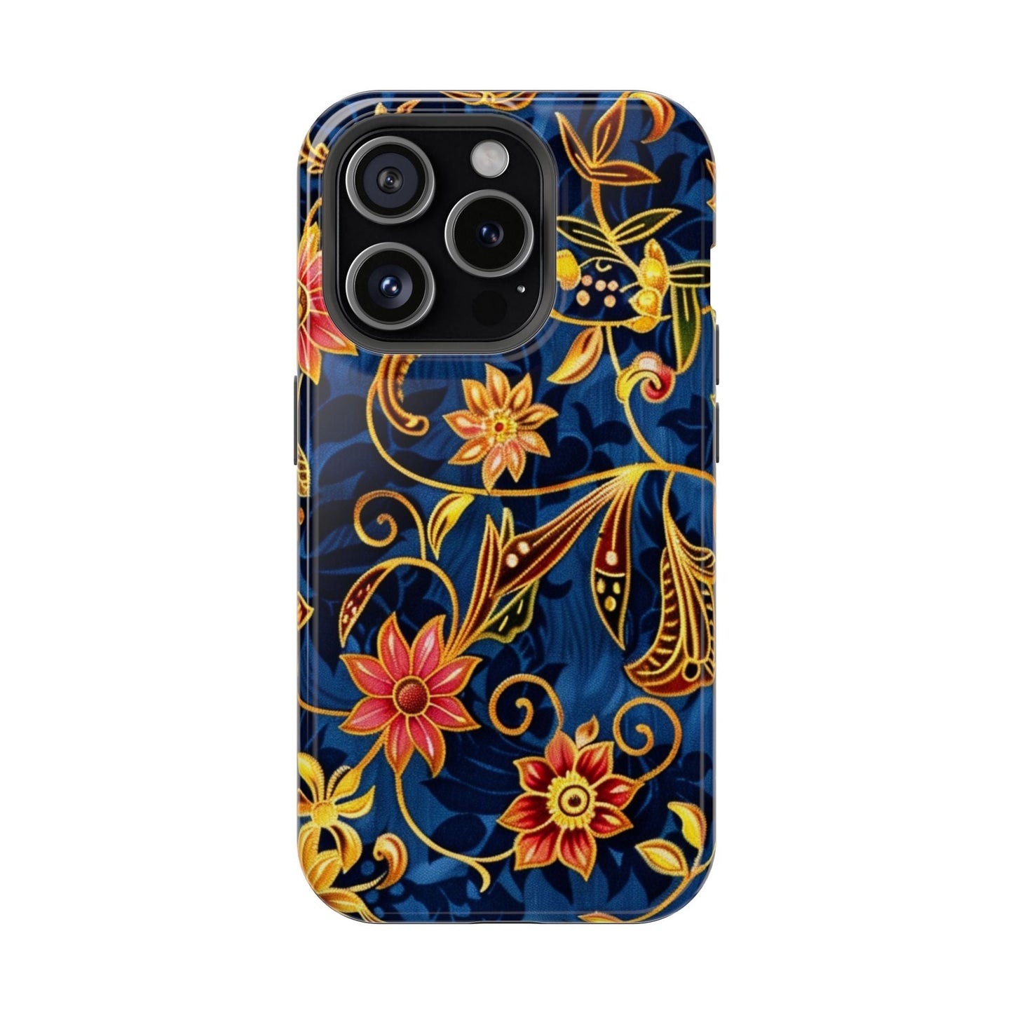 Floral Filigree Magnetic Phone Case — Impact - Resistant Decorative Cover - DIGITAL X