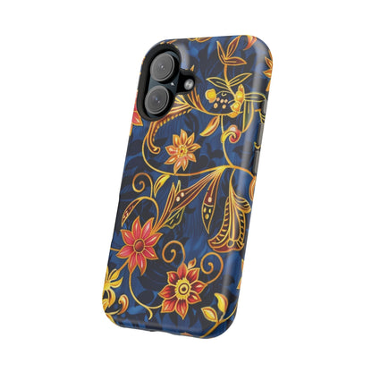 Floral Filigree Magnetic Phone Case — Impact - Resistant Decorative Cover - DIGITAL X