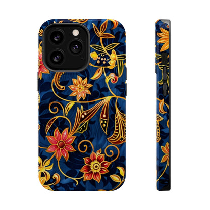 Floral Filigree Magnetic Phone Case — Impact - Resistant Decorative Cover - DIGITAL X