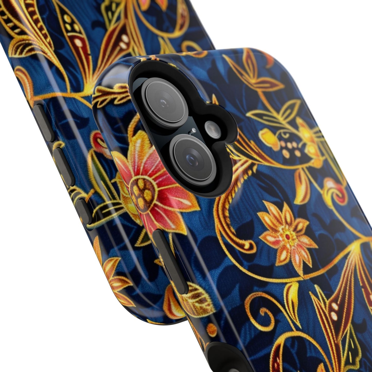 Floral Filigree Magnetic Phone Case — Impact - Resistant Decorative Cover - DIGITAL X