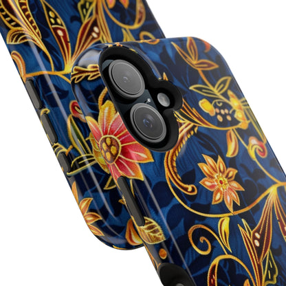 Floral Filigree Magnetic Phone Case — Impact - Resistant Decorative Cover - DIGITAL X