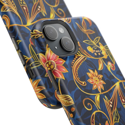 Floral Filigree Magnetic Phone Case — Impact - Resistant Decorative Cover - DIGITAL X