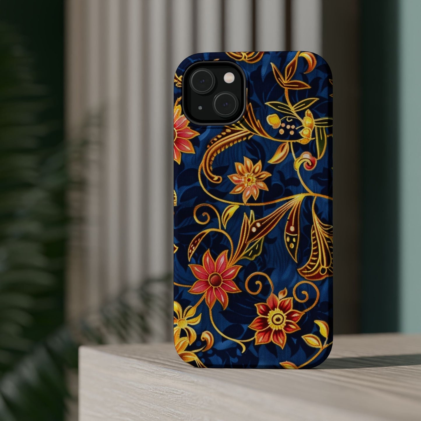 Floral Filigree Magnetic Phone Case — Impact - Resistant Decorative Cover - DIGITAL X
