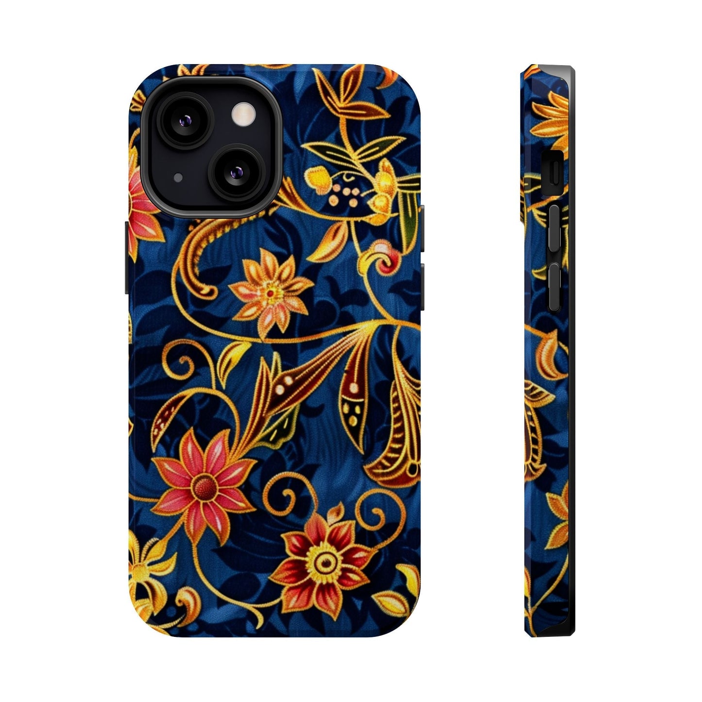 Floral Filigree Magnetic Phone Case — Impact - Resistant Decorative Cover - DIGITAL X