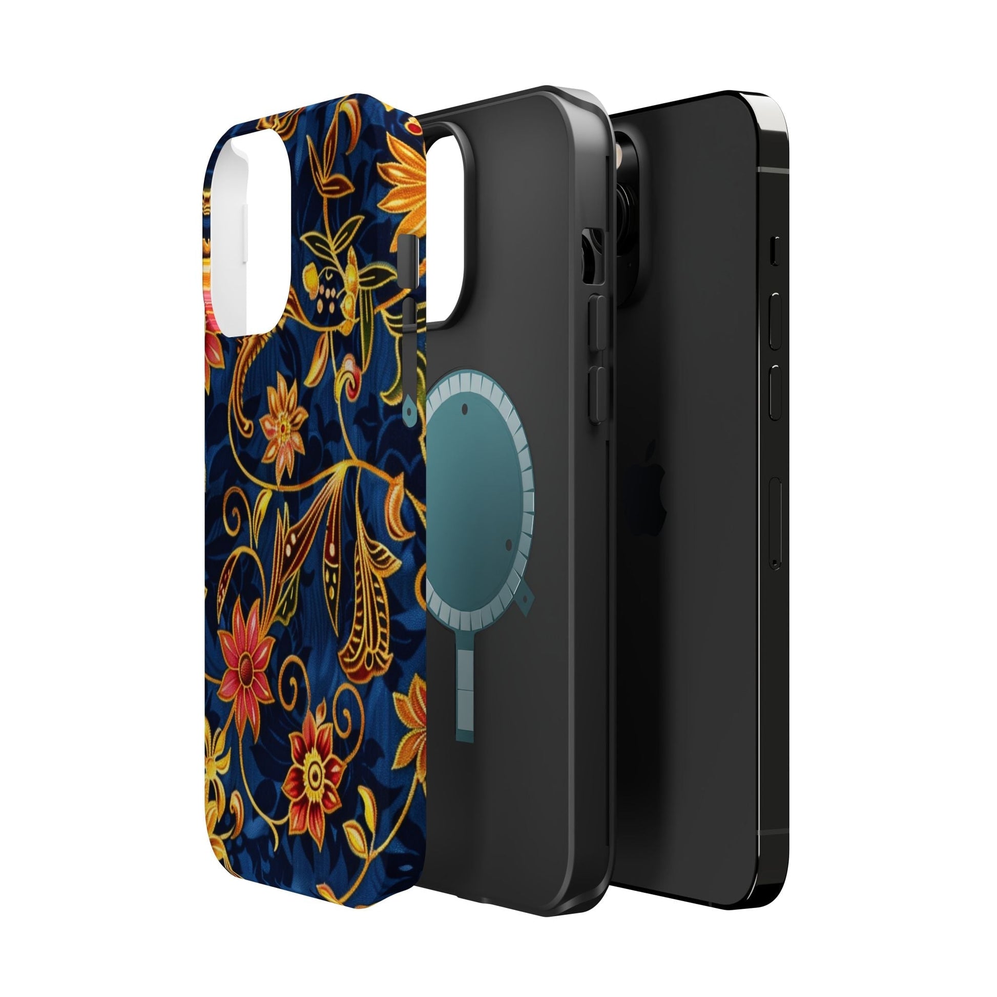 Floral Filigree Magnetic Phone Case — Impact - Resistant Decorative Cover - DIGITAL X