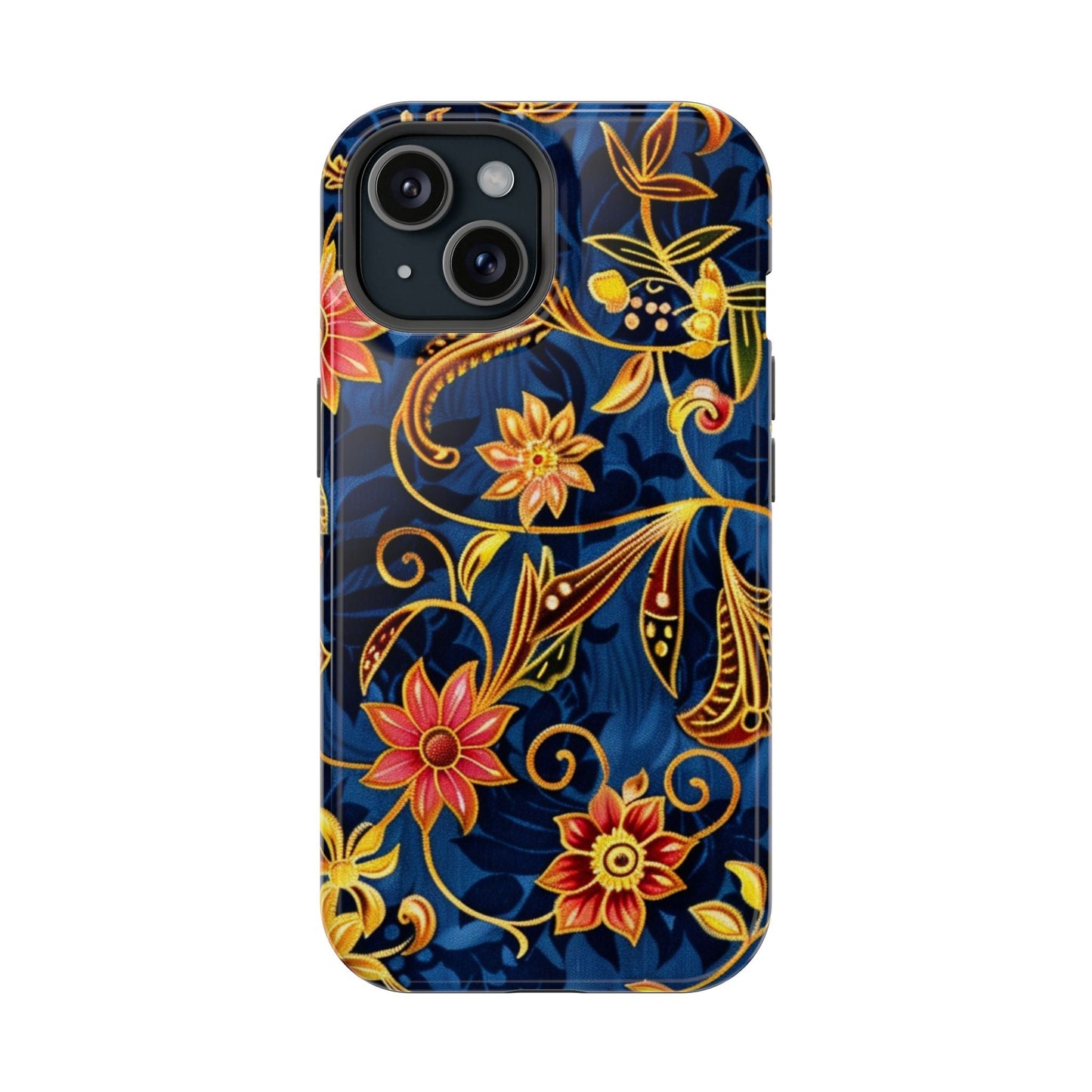 Floral Filigree Magnetic Phone Case — Impact - Resistant Decorative Cover - DIGITAL X