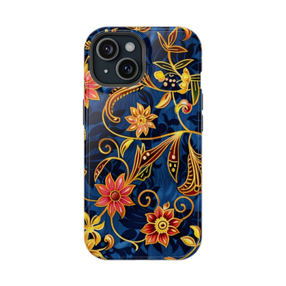 Floral Filigree Magnetic Phone Case — Impact - Resistant Decorative Cover - DIGITAL X