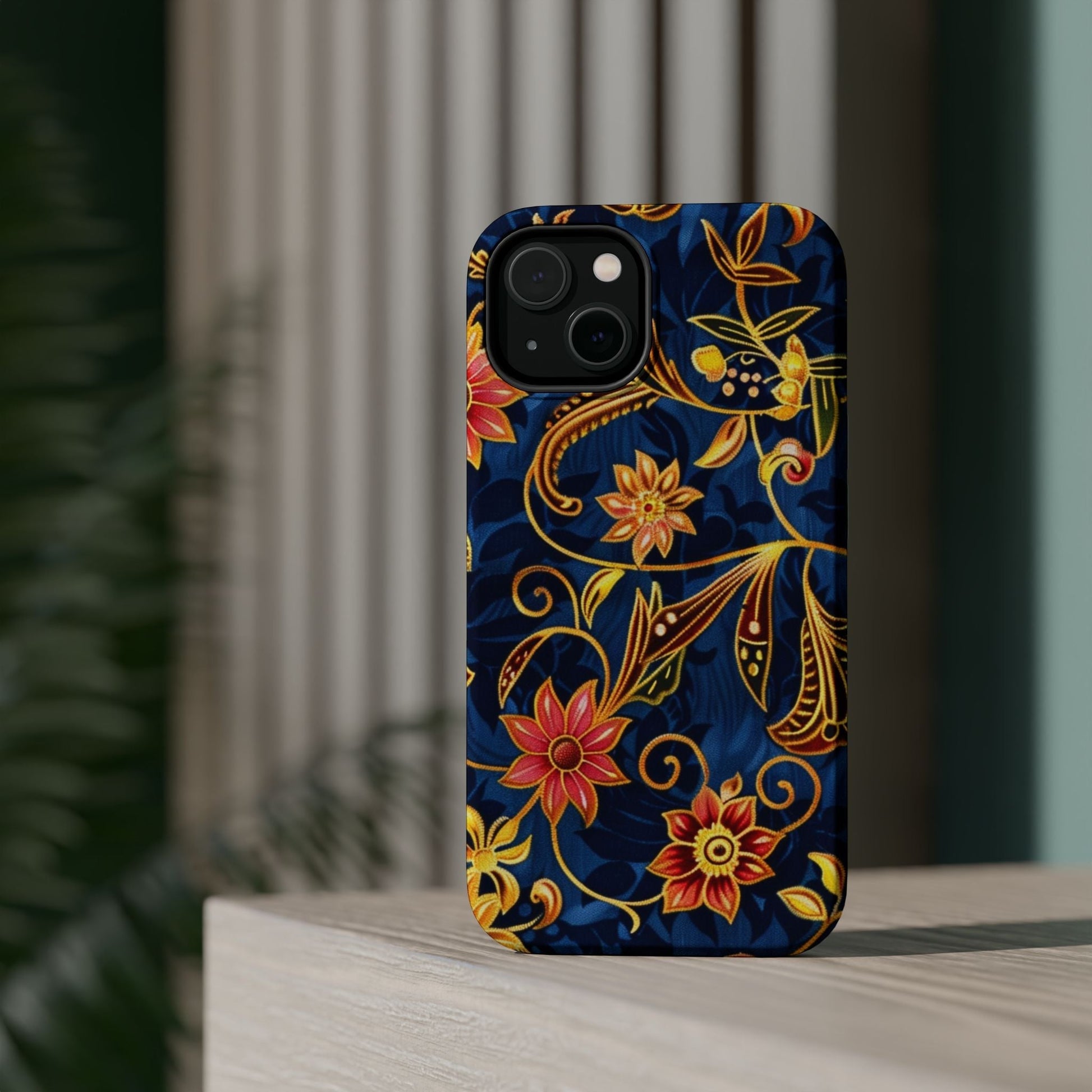 Floral Filigree Magnetic Phone Case — Impact - Resistant Decorative Cover - DIGITAL X
