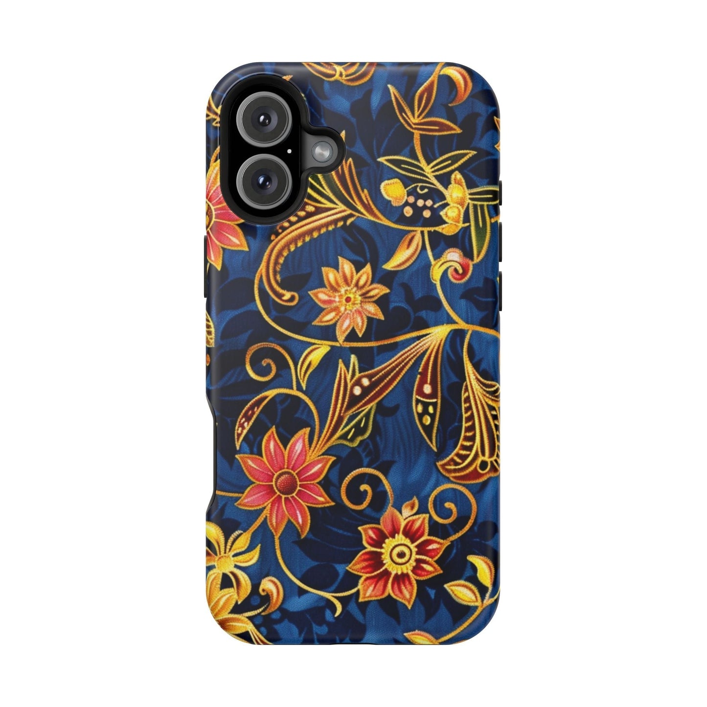 Floral Filigree Magnetic Phone Case — Impact - Resistant Decorative Cover - DIGITAL X