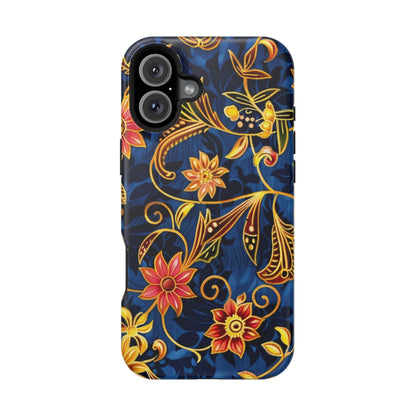 Floral Filigree Magnetic Phone Case — Impact - Resistant Decorative Cover - DIGITAL X