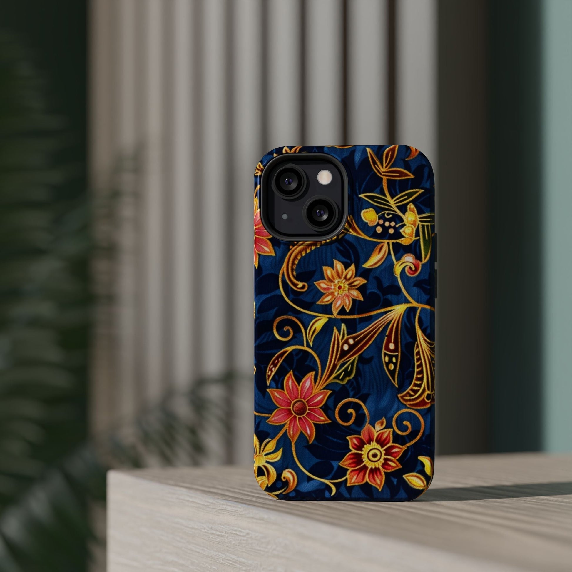 Floral Filigree Magnetic Phone Case — Impact - Resistant Decorative Cover - DIGITAL X