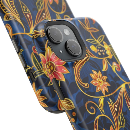 Floral Filigree Magnetic Phone Case — Impact - Resistant Decorative Cover - DIGITAL X