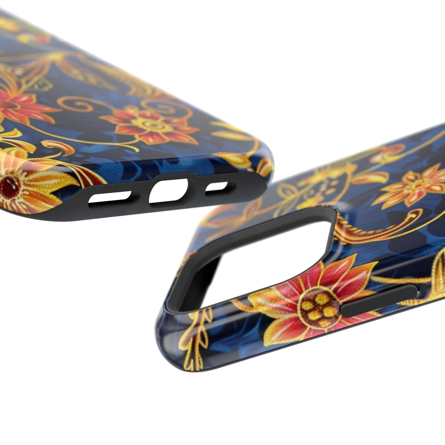 Floral Filigree Magnetic Phone Case — Impact - Resistant Decorative Cover - DIGITAL X
