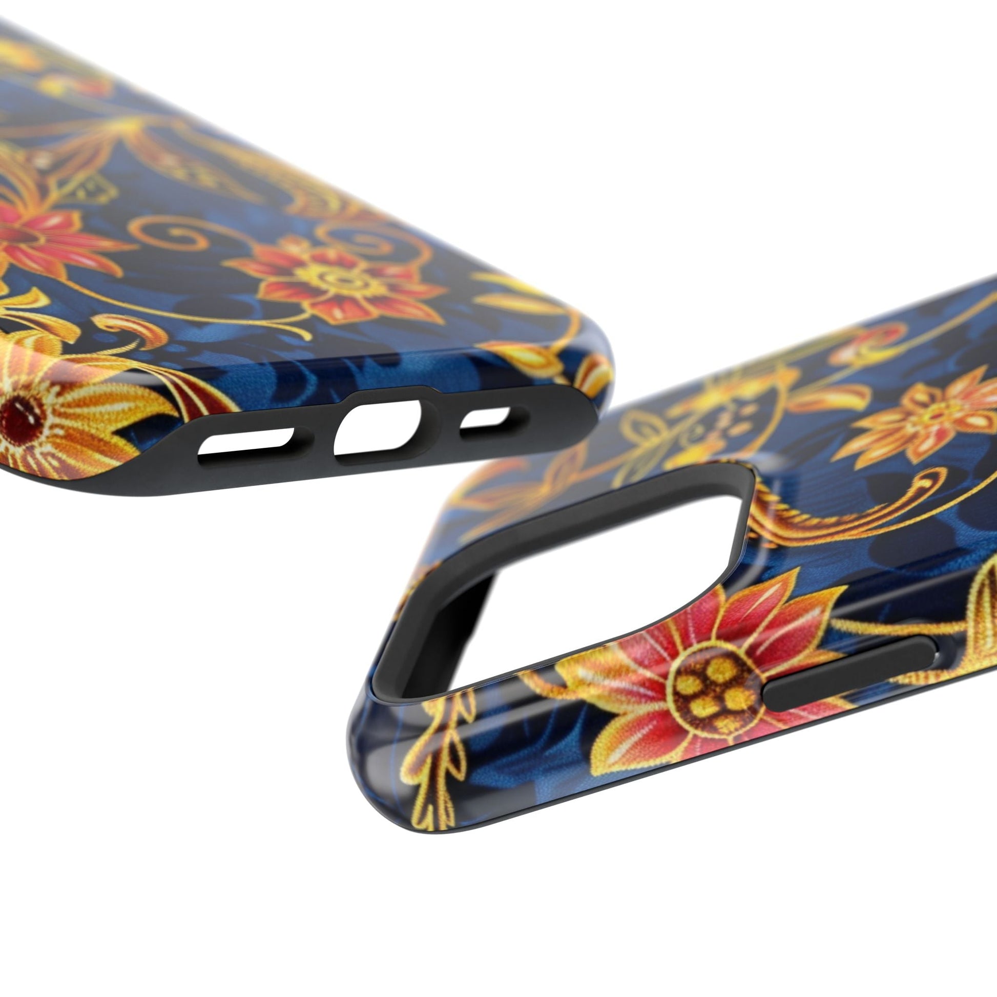 Floral Filigree Magnetic Phone Case — Impact - Resistant Decorative Cover - DIGITAL X