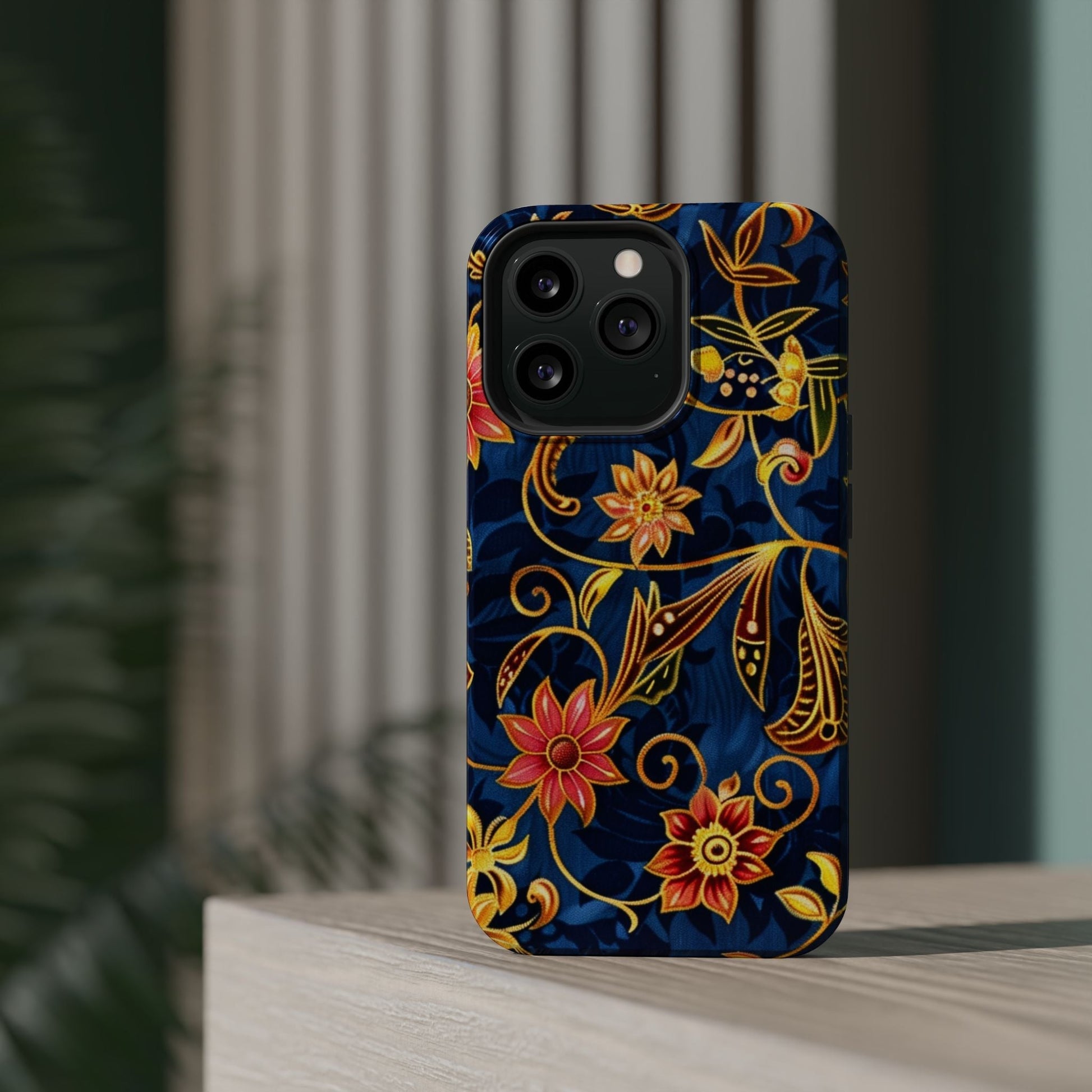 Floral Filigree Magnetic Phone Case — Impact - Resistant Decorative Cover - DIGITAL X