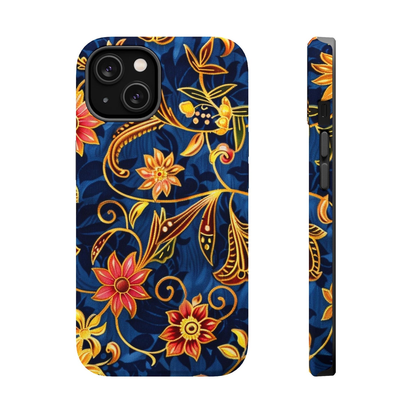 Floral Filigree Magnetic Phone Case — Impact - Resistant Decorative Cover - DIGITAL X
