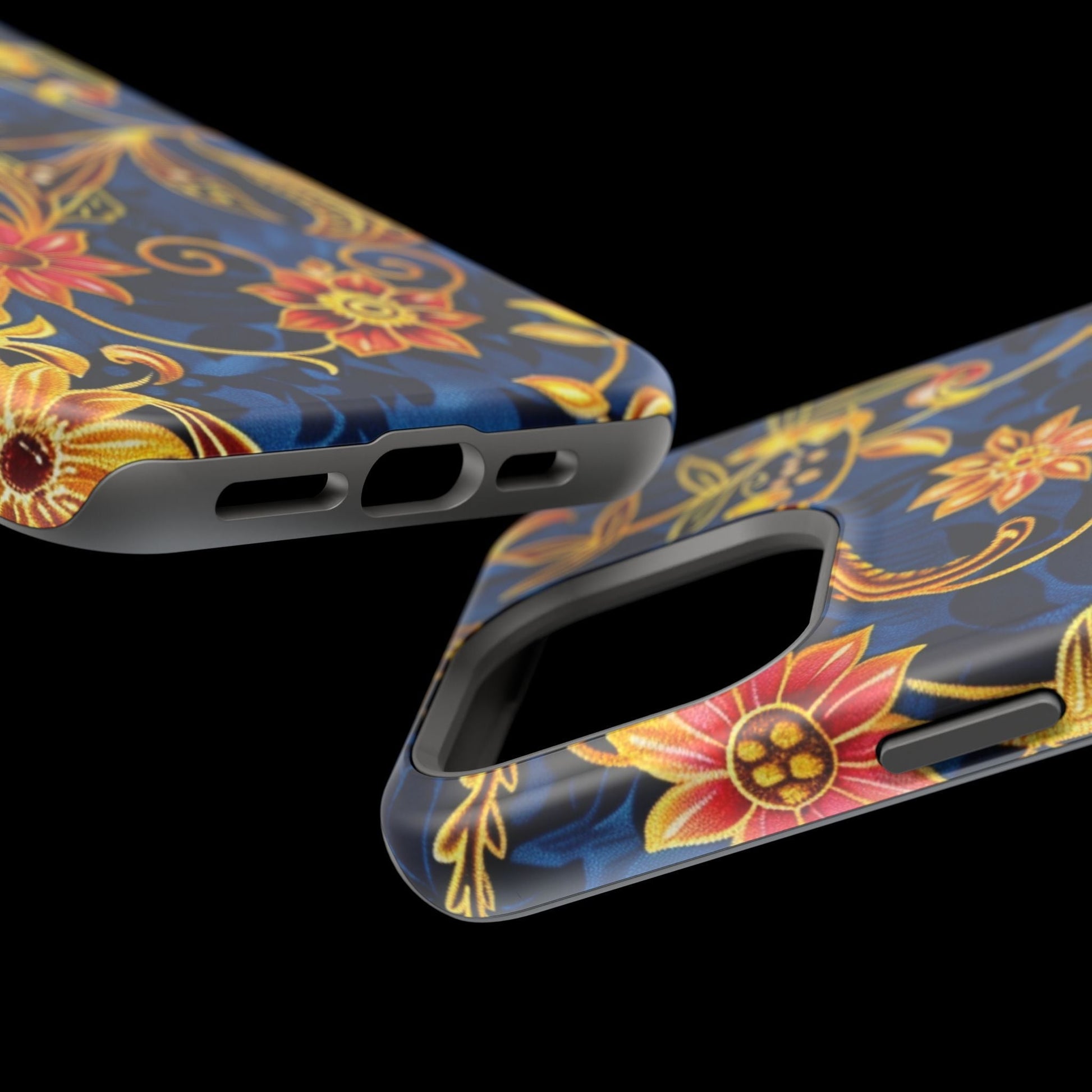 Floral Filigree Magnetic Phone Case — Impact - Resistant Decorative Cover - DIGITAL X